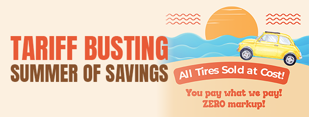 All Tires Sold at Cost!